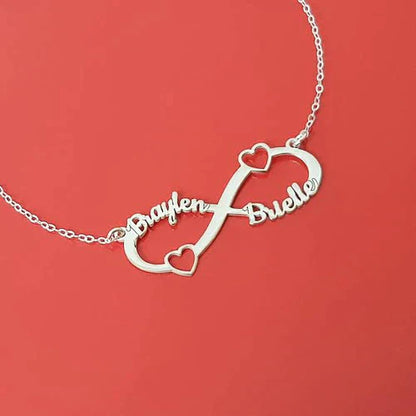 Customize Double Name infinity sign Necklace