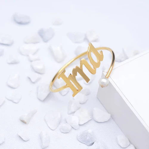 Customize Double Name Ring