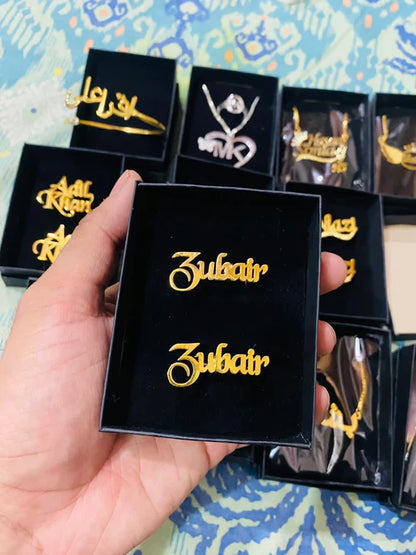 Customize Urdu & English Name Cufflinks