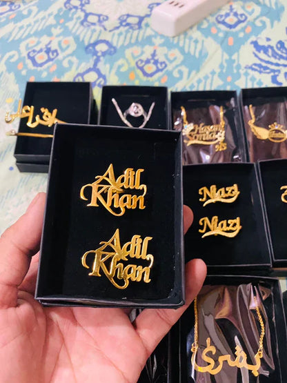 Customize Urdu & English Name Cufflinks